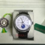 Rolex replica cellini acciaio white dial fasi lunari orologio replica copia imitazione 4us713