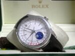 Rolex replica cellini acciaio white dial fasi lunari orologio replica copia imitazione 4us713 - immagine 9
