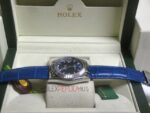 Rolex replica daydate acciaio blue strip leather orologio replica copia imitazione 4us717 - immagine 7