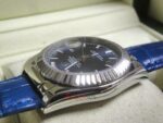 Rolex replica daydate acciaio blue strip leather orologio replica copia imitazione 4us717 - immagine 8