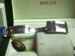 Rolex replica daydate acciaio blue strip leather orologio replica copia imitazione 4us717 - immagine 10