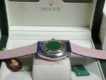 Rolex replica daydate acciaio blue strip leather orologio replica copia imitazione 4us717 - immagine 11