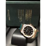 Audemars Piguet replica Royal Oak jumbo rose gold black dial 15400OR - immagine 4