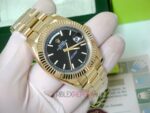 Rolex replica daydate ll oro giallo black dial barrette orologio replica copia imitazione 4us712 - immagine 16