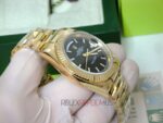 Rolex replica daydate ll oro giallo black dial barrette orologio replica copia imitazione 4us712 - immagine 18