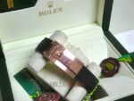 Rolex replica yacht master l rose gold SARU strip rubber rubini bezel orologio replica copia 4us726 - immagine 13