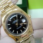 Rolex replica daydate ll oro giallo black dial barrette orologio replica copia imitazione 4us712