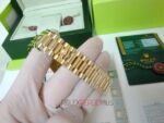 Rolex replica daydate ll full oro giallo gold dial roman orologio replica copia imitazione 4us713 - immagine 7