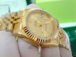 Rolex replica datejust full oro giallo gold dial barrette orologio replica copia imitazione 4us721 - immagine 3