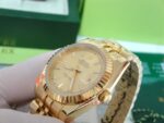 Rolex replica datejust full oro giallo gold dial barrette orologio replica copia imitazione 4us721 - immagine 4