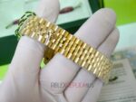 Rolex replica datejust full oro giallo gold dial barrette orologio replica copia imitazione 4us721 - immagine 5