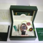 Rolex replica yacht master l rose gold SARU strip rubber rubini bezel orologio replica copia 4us726