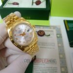 Rolex replica datejust full oro giallo argentèè dial roman orologio replica copia imitazione 4us724