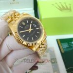 Rolex replica datejust full oro giallo black dial barrette orologio replica copia imitazione 4us725
