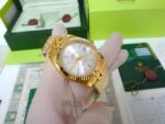 Rolex replica datejust full oro giallo argentèè dial barrette orologio replica copia imitazione 4us726