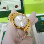 Rolex replica datejust full oro giallo argentèè dial barrette orologio replica copia imitazione 4us726