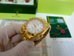 Rolex replica datejust full oro giallo argentèè dial barrette orologio replica copia imitazione 4us726 - immagine 6