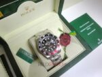 Rolex replica GMT master II rosso nero ceramichon new basilea orologio replica copia imitazione 4us727 - immagine 3