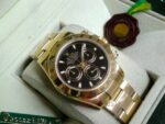 Rolex replica daytona oro giallo black dial orologio replica copia imitazione 4us728 - immagine 5