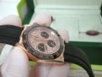 Rolex replica daytona rose gold oysterflex ceramichon bezel orologio replica copia imitazione 4us709 - immagine 13