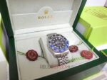 Rolex replica GMT master II nero blu ceramichon new basilea jubilèè bracialet orologio replica copia imitazione 4us711 - immagine 6