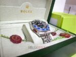 Rolex replica GMT master II nero blu ceramichon new basilea jubilèè bracialet orologio replica copia imitazione 4us711 - immagine 10