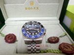 Rolex replica GMT master II nero blu ceramichon new basilea jubilèè bracialet orologio replica copia imitazione 4us711 - immagine 7