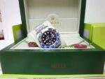 Rolex replica GMT master II nero blu ceramichon new basilea jubilèè bracialet orologio replica copia imitazione 4us711 - immagine 12