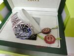 Rolex replica GMT master II nero blu ceramichon new basilea jubilèè bracialet orologio replica copia imitazione 4us711 - immagine 13