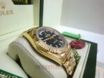 Rolex replica daydate ll oro giallo black dial barrette orologio replica copia imitazione 4us712 - immagine 12