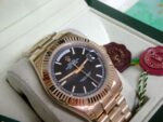 Rolex replica daydate ll oro giallo black dial barrette orologio replica copia imitazione 4us712 - immagine 11
