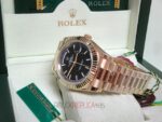 Rolex replica daydate ll oro giallo black dial barrette orologio replica copia imitazione 4us712 - immagine 4