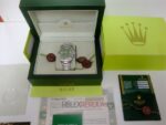Rolex replica daydate ll acciaio green dial orologio replica copia imitazione 4us711 - immagine 4
