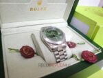 Rolex replica daydate ll acciaio green dial orologio replica copia imitazione 4us711 - immagine 5