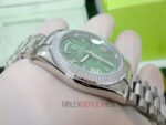 Rolex replica daydate ll acciaio green dial orologio replica copia imitazione 4us711 - immagine 10