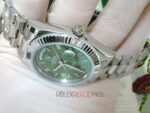 Rolex replica daydate ll acciaio green dial orologio replica copia imitazione 4us711 - immagine 11