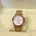 Rolex replica Daytona Yellow Gold 116528 White Baton Dial orologio replica