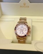 Rolex replica Daytona Yellow Gold 116528 White Baton Dial orologio replica
