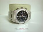 Audemars Piguet replica royal oak leo messi acciaio black dial orologio copia imitazione crono 4us - immagine 3