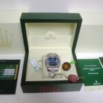 Rolex replica daydate ll acciaio blue dial arabic strip president orologio replica copia imitazione 4us