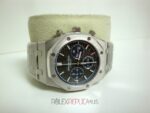 Audemars Piguet replica royal oak leo messi acciaio black dial orologio copia imitazione crono 4us - immagine 4