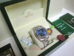 Rolex replica daydate ll acciaio blue dial arabic strip president orologio replica copia imitazione 4us - immagine 3