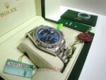Rolex replica daydate ll acciaio blue dial arabic strip president orologio replica copia imitazione 4us - immagine 7