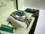 Rolex replica daydate ll acciaio blue dial arabic strip president orologio replica copia imitazione 4us - immagine 4