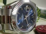 Rolex replica daydate ll acciaio blue dial arabic strip president orologio replica copia imitazione 4us - immagine 9