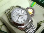 Rolex replica daydate ll acciaio cyan dial arabic strip president orologio replica copia imitazione 4us - immagine 6