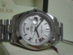 Rolex replica daydate ll acciaio cyan dial arabic strip president orologio replica copia imitazione 4us - immagine 7
