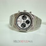 Audemars Piguet replica royal oak leo messi acciaio white dial panda orologio copia imitazione crono 4us