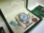 Rolex replica daydate ll acciaio oyster sky dial orologio replica copia imitazione 4us - immagine 3