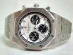 Audemars Piguet replica royal oak leo messi acciaio white dial panda orologio copia imitazione crono 4us - immagine 6